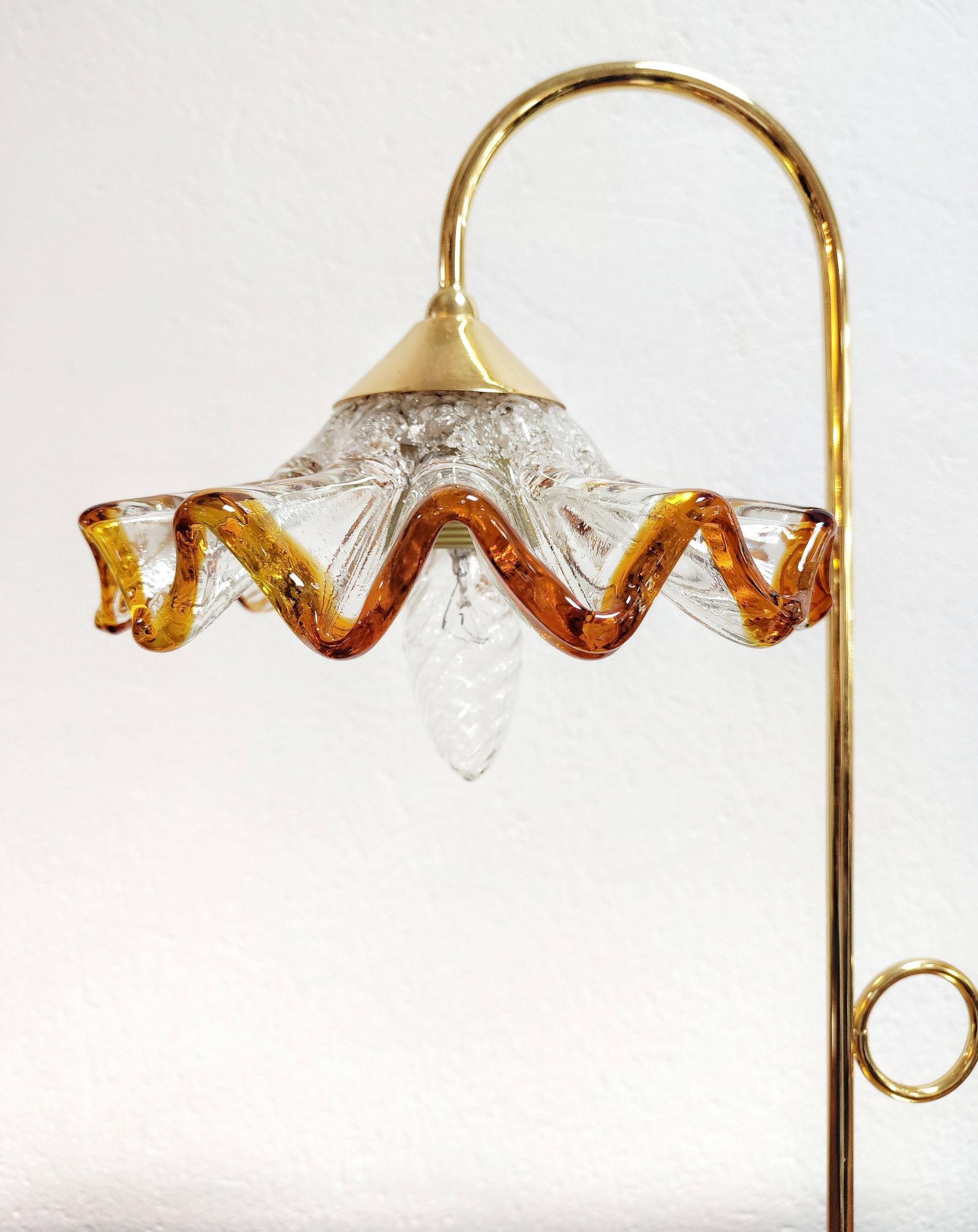 Mid-Century Modern Table Lamp with Murano Glass Shades, 1970s