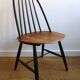 Scandinavian chair in dark and black wood