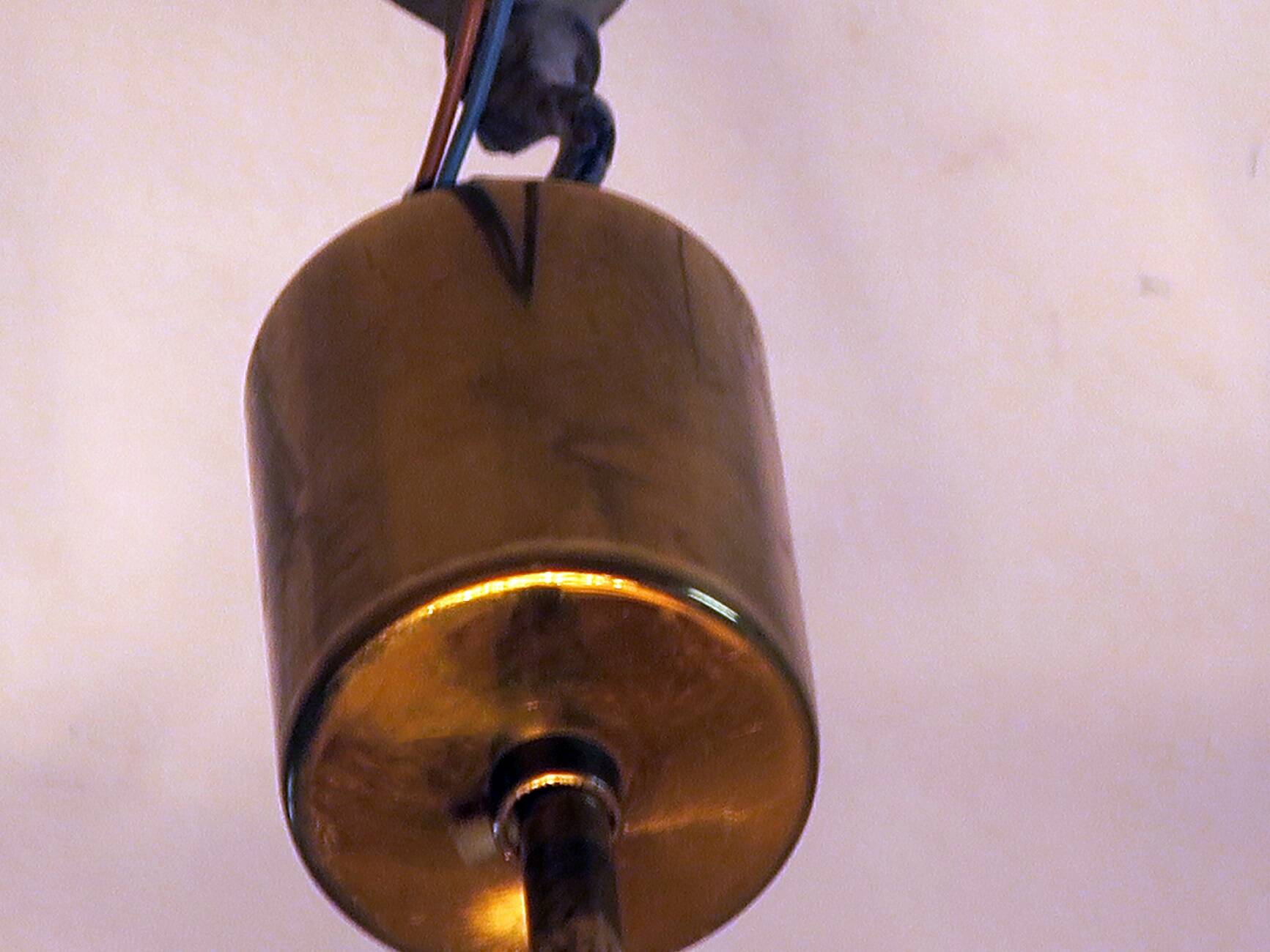 Kinkeldey brass and faceted glass 3-level chandelier, 1960s