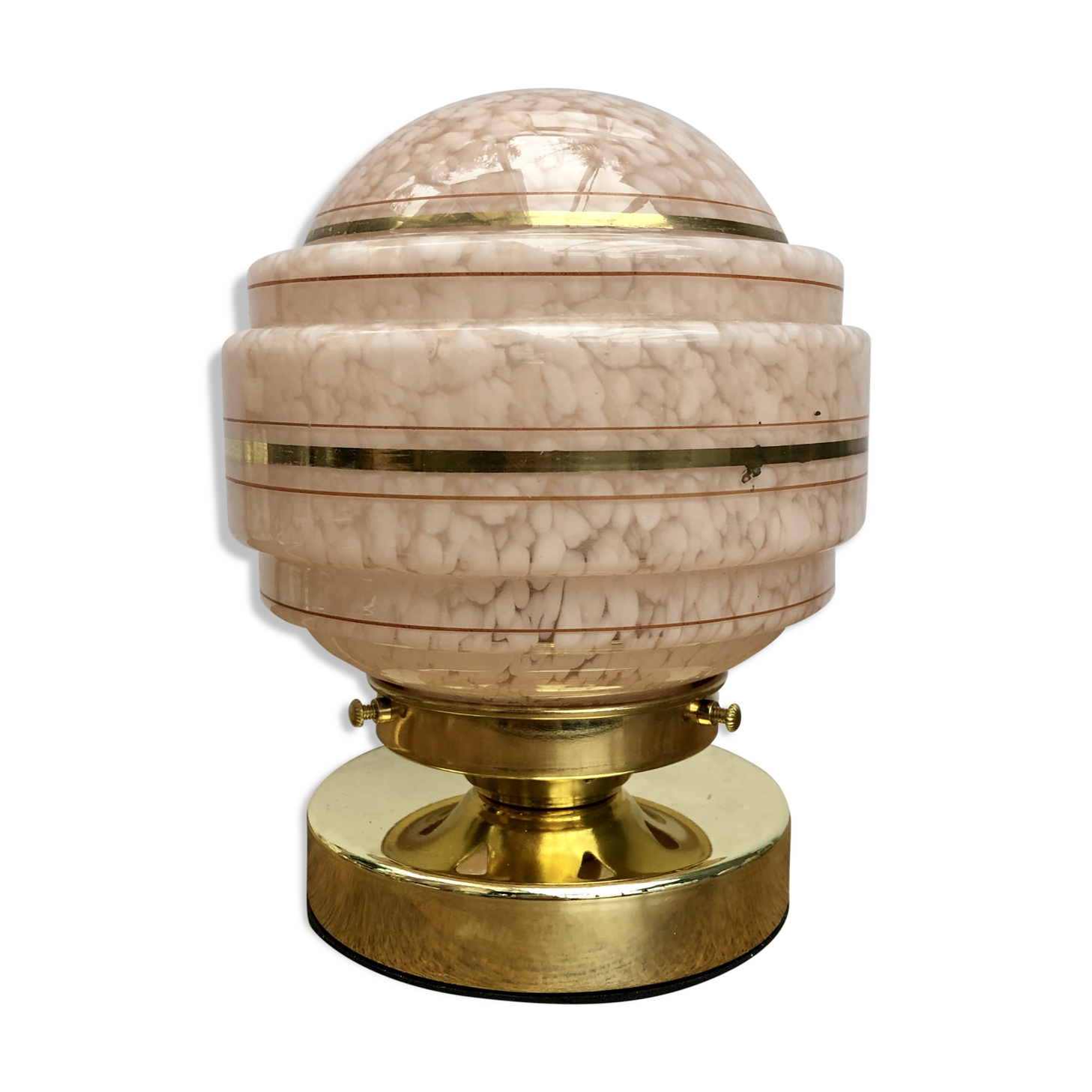 Vintage globe-laying lamp