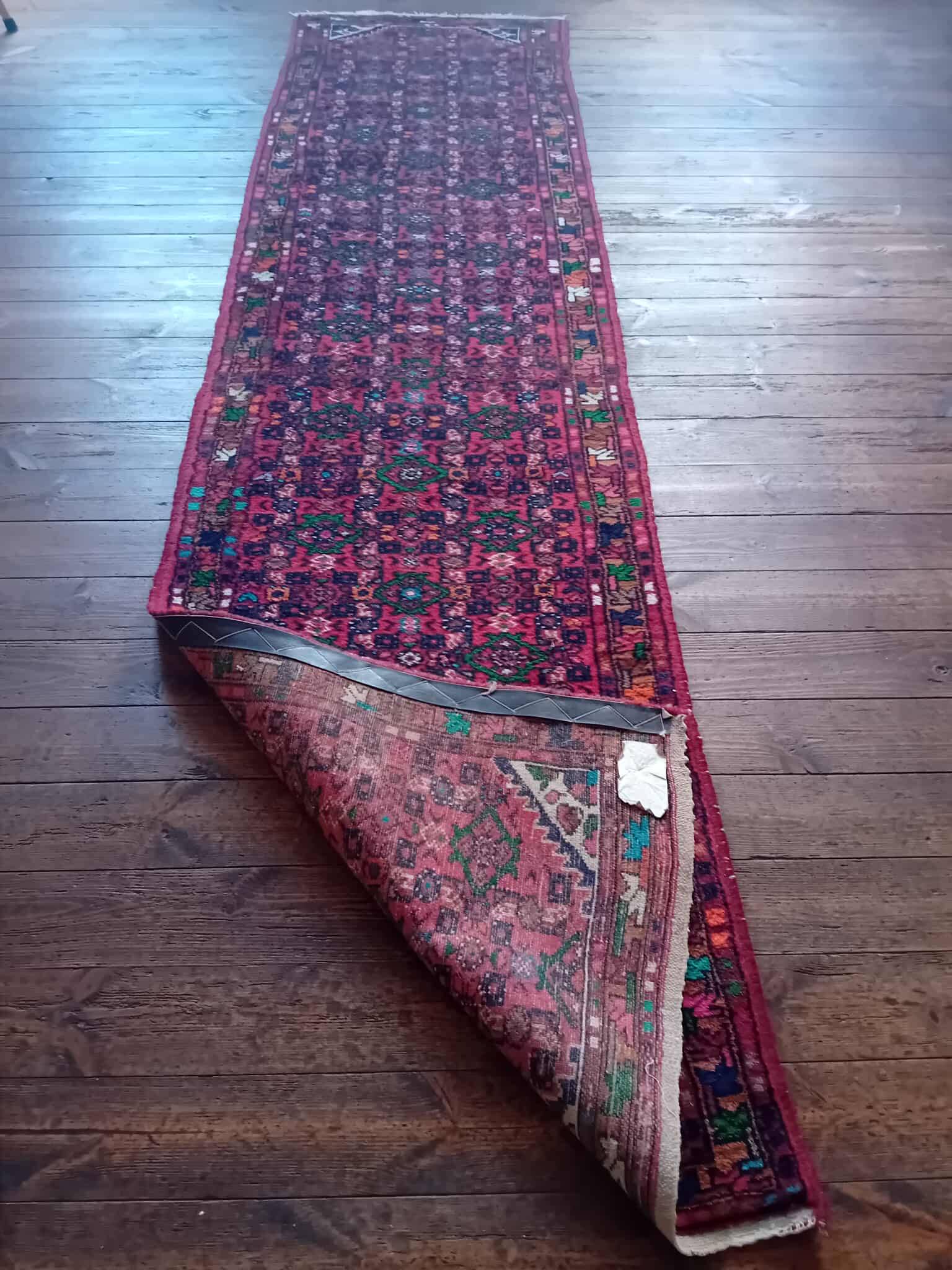 Tapis de couloir Persan Hamadan fait main 292x74cm