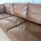 MID CENTURY VINTAGE DANISH MOGENS HANSEN 3 PERSON SOFA IN COCO BROWN LEATHE