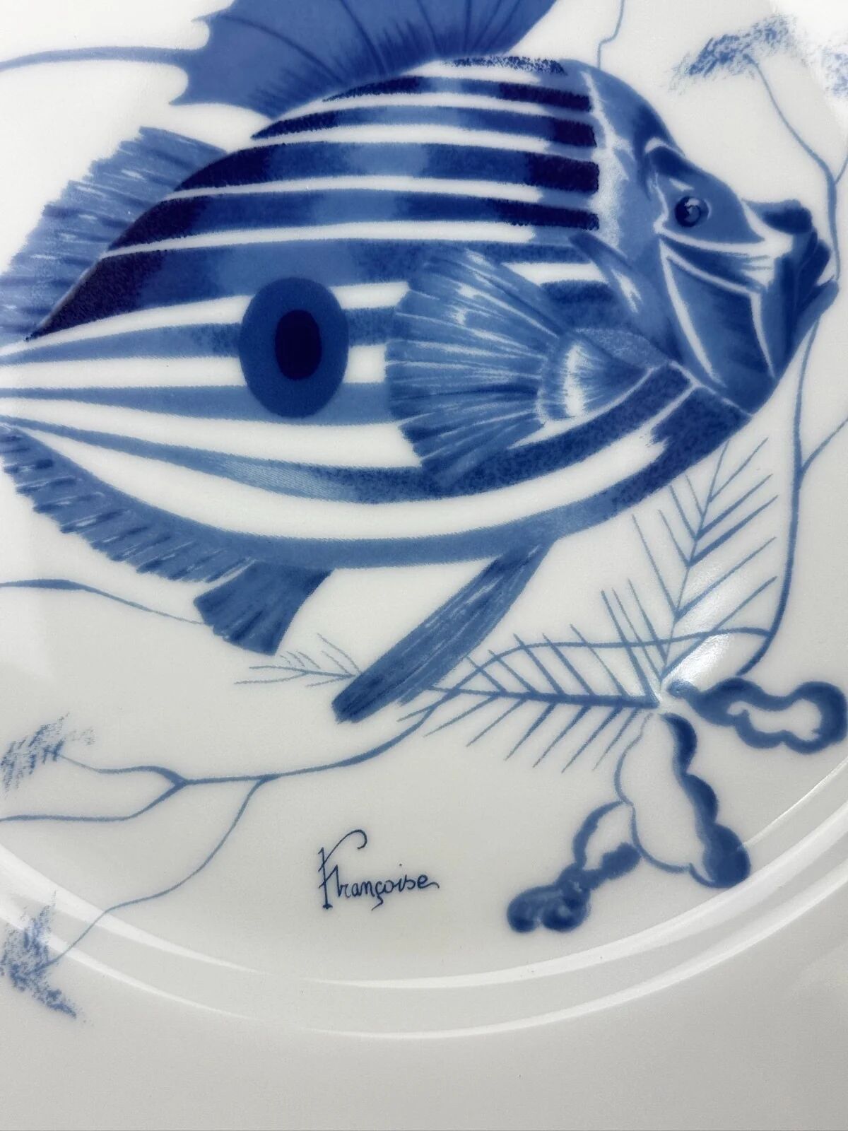 Service of 6 stylised fish dinner plates – Jammet Seignolles