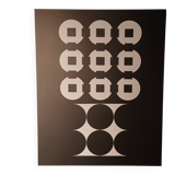 Screen print by Victor Vasarely - "Corpuscular" - Art & Science / Structure