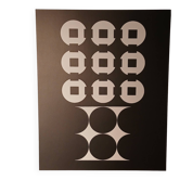 Screen print by Victor Vasarely - "Corpuscular" - Art & Science / Structure