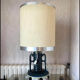 Pied  de lampe en grès emmaillé électrifié
