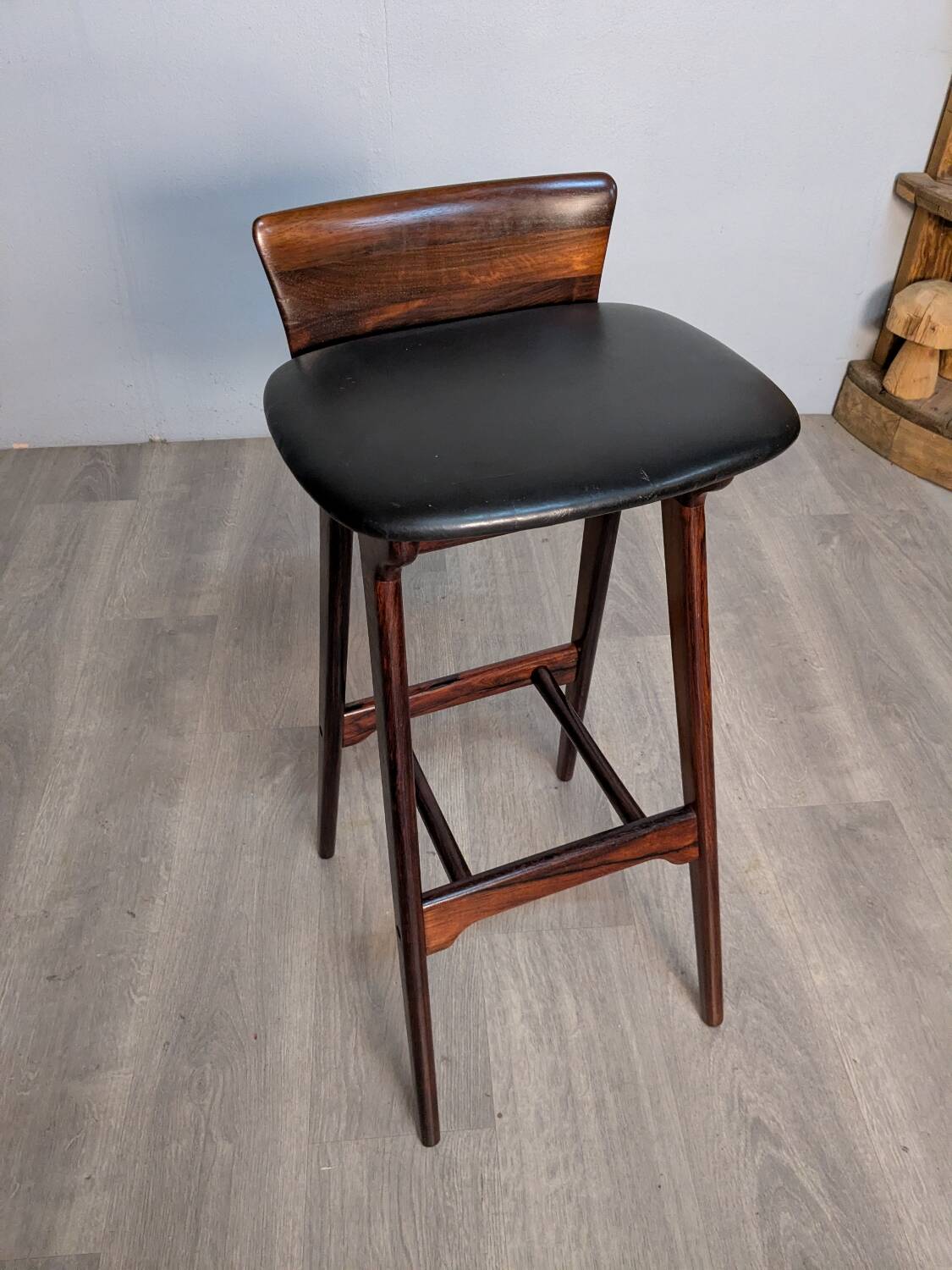 Rosewood stool Éric Buck 1960