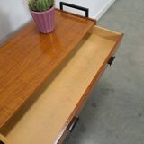 Teak schoenenkast met zwart metalen poten, nr. 2