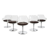 Set of 6 Champagne Armchairs by Erwine & Estelle Laverne, c.1950
