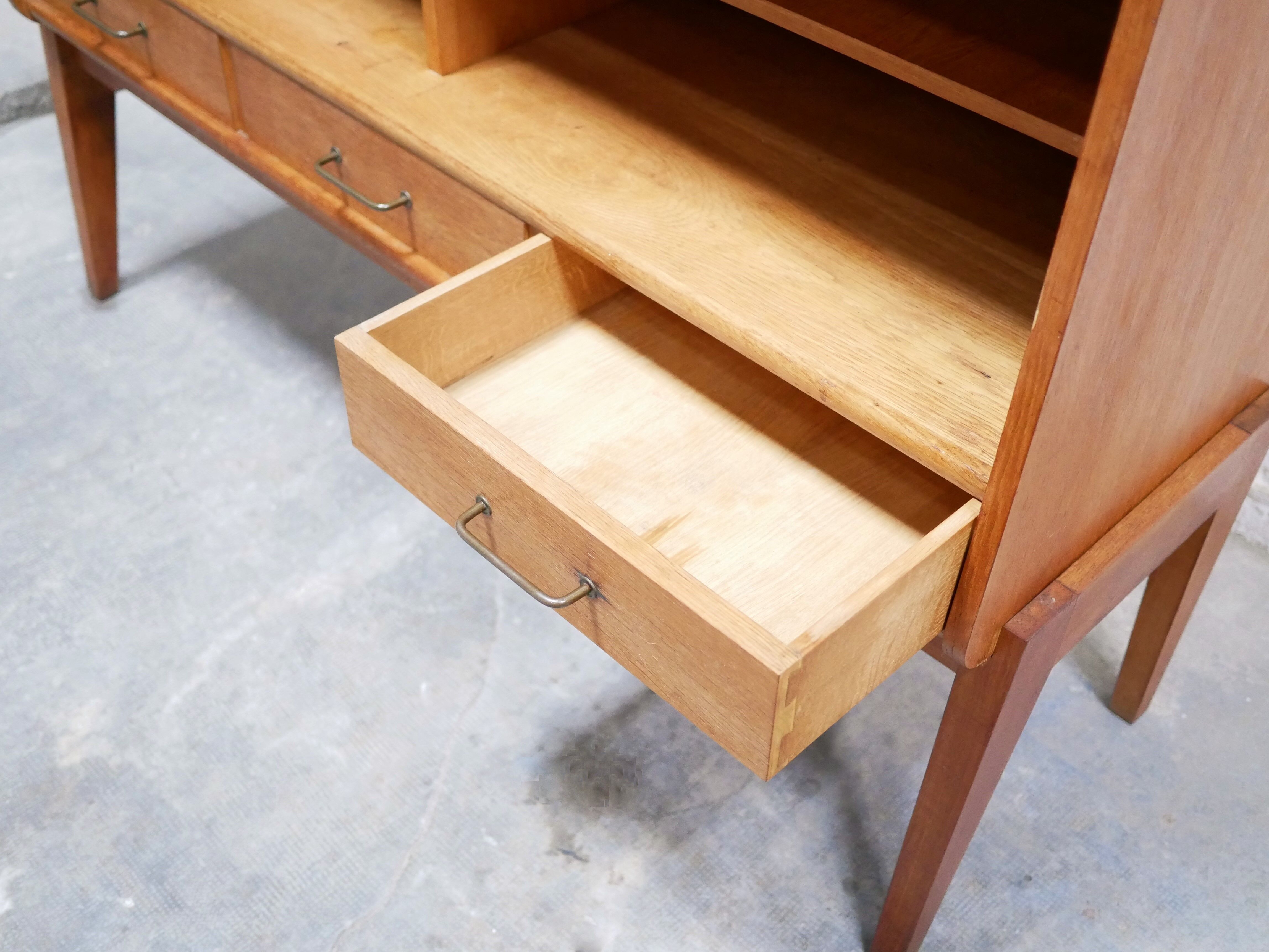 Vintage wooden sideboard library