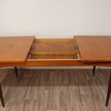 Scandinavian extendable teak dining table 1960