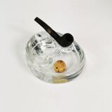 Modernist pipe ashtray, Glasdesign Georgshutte, Germany, 1970s.