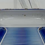 Kitchen utensil holder, enamel, vintage.