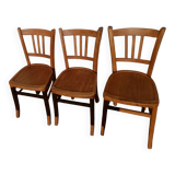 Lot de 3 chaises bistrot ciselé Luterma