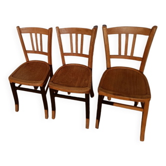 Lot de 3 chaises bistrot ciselé Luterma