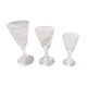 Former service of 30 engraved crystal foot glasses