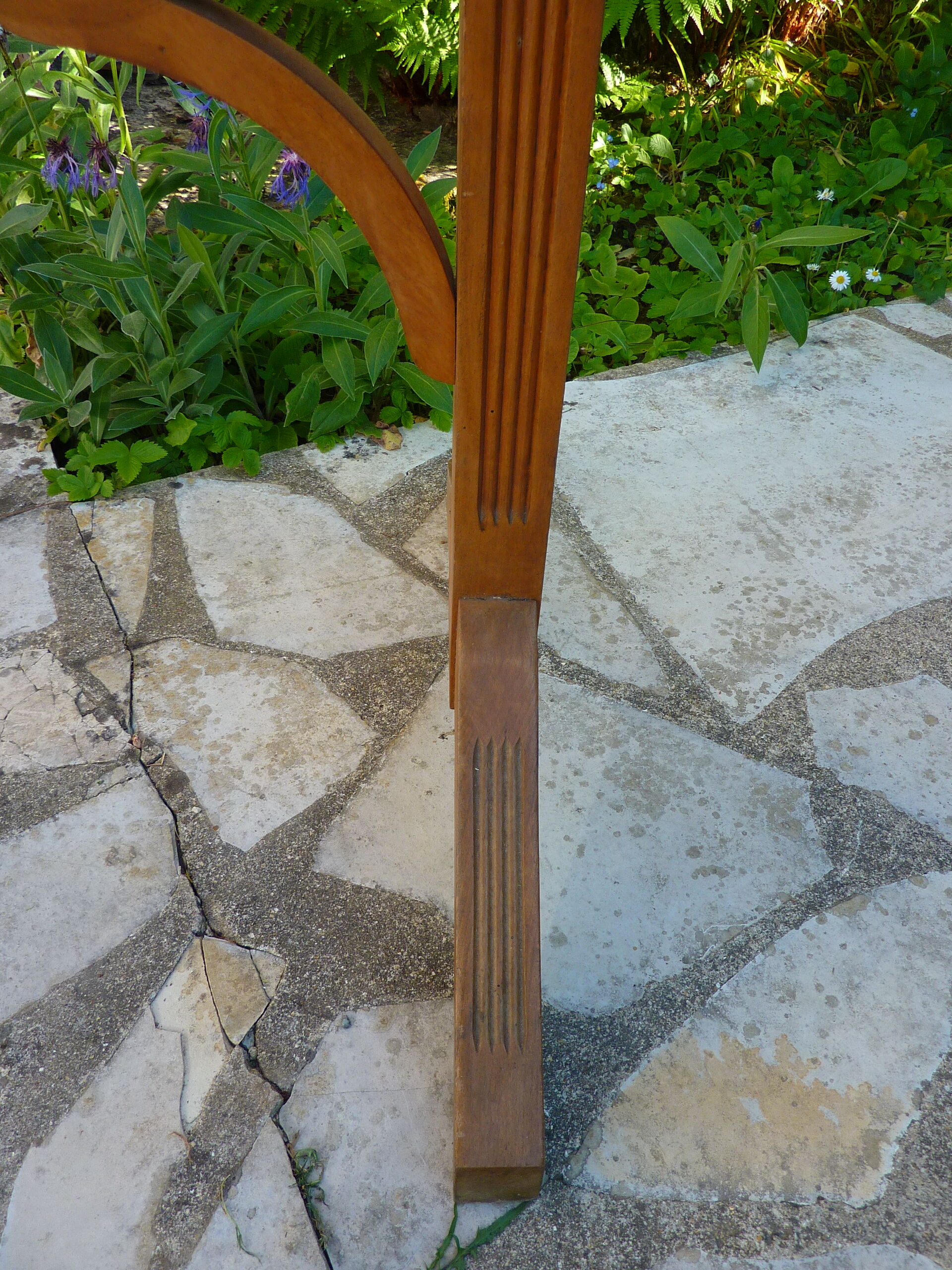 Rectangular wooden vintage coffee, bistro table