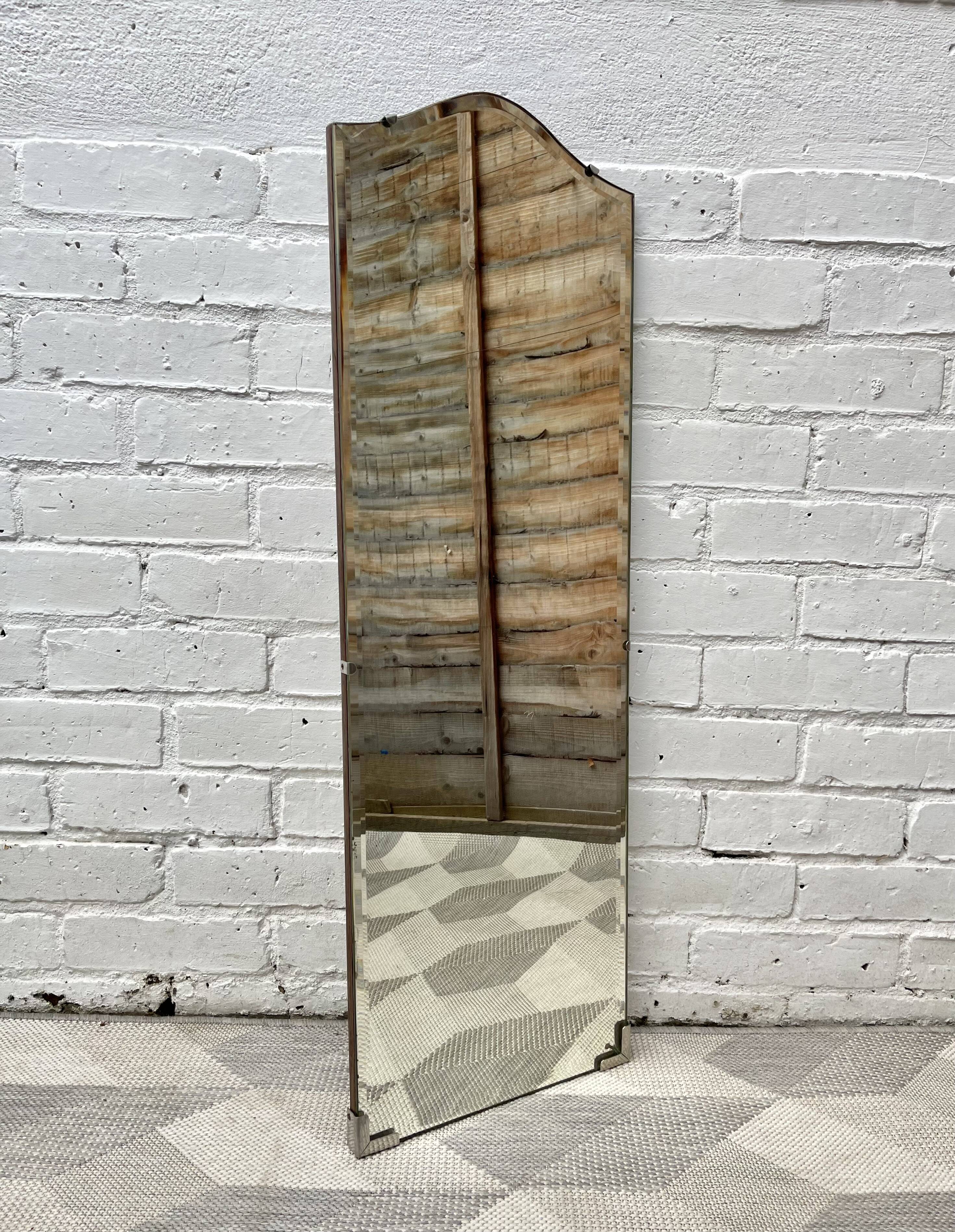 Vintage wall mirror with bevelled glass