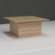 Square travertine coffee table, Italy 1970