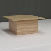 Table basse carrée en travertin, Italie 1970