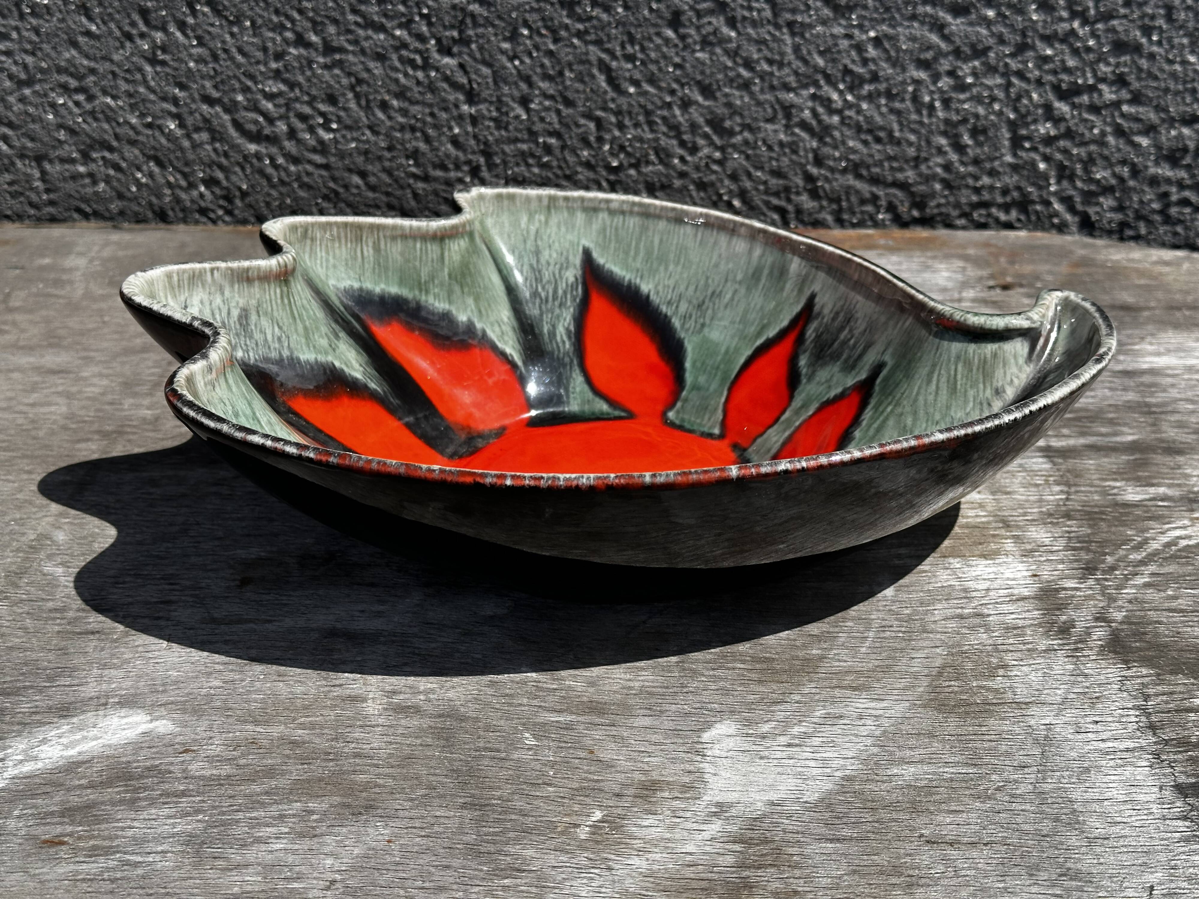 Coupe / Vide Poche - Décor Soleil - Forme Libre - Céramique Elchinger