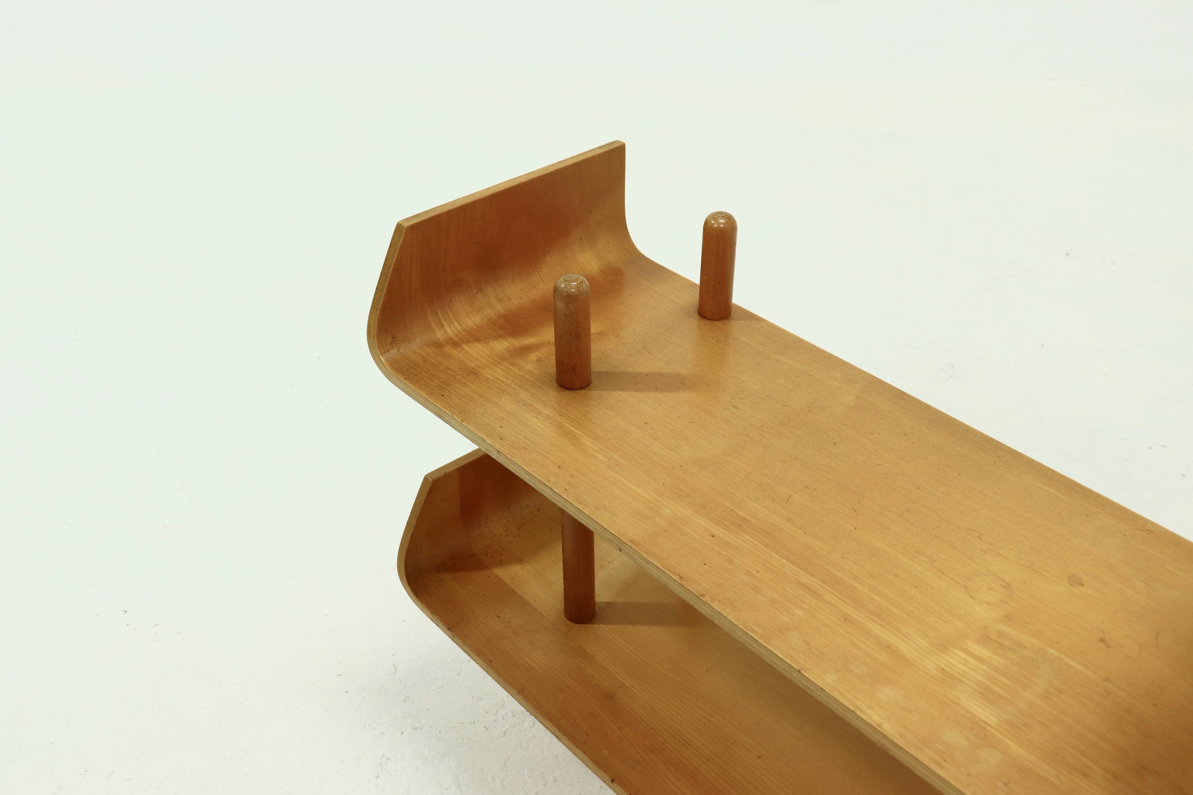 Large Birch Bookcase Shelving Unit by Willem Lutjens for Gouda Den Boer, 1953