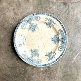 Plat rond Longwy en terre de fer, service "Fontainebleau"