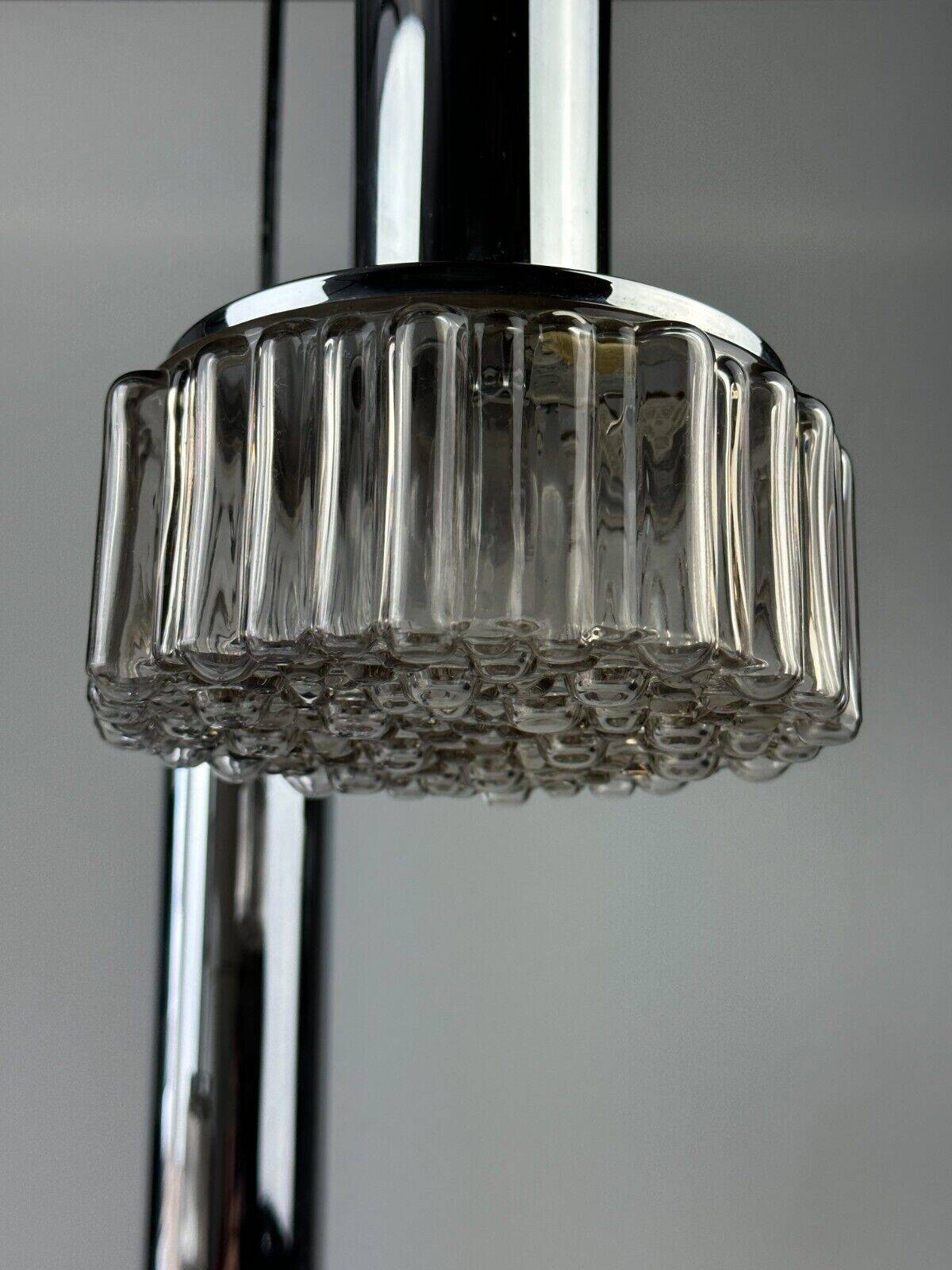 60s 70s 3-flame cascade lamp from Staff Leuchten Germany chrome glass