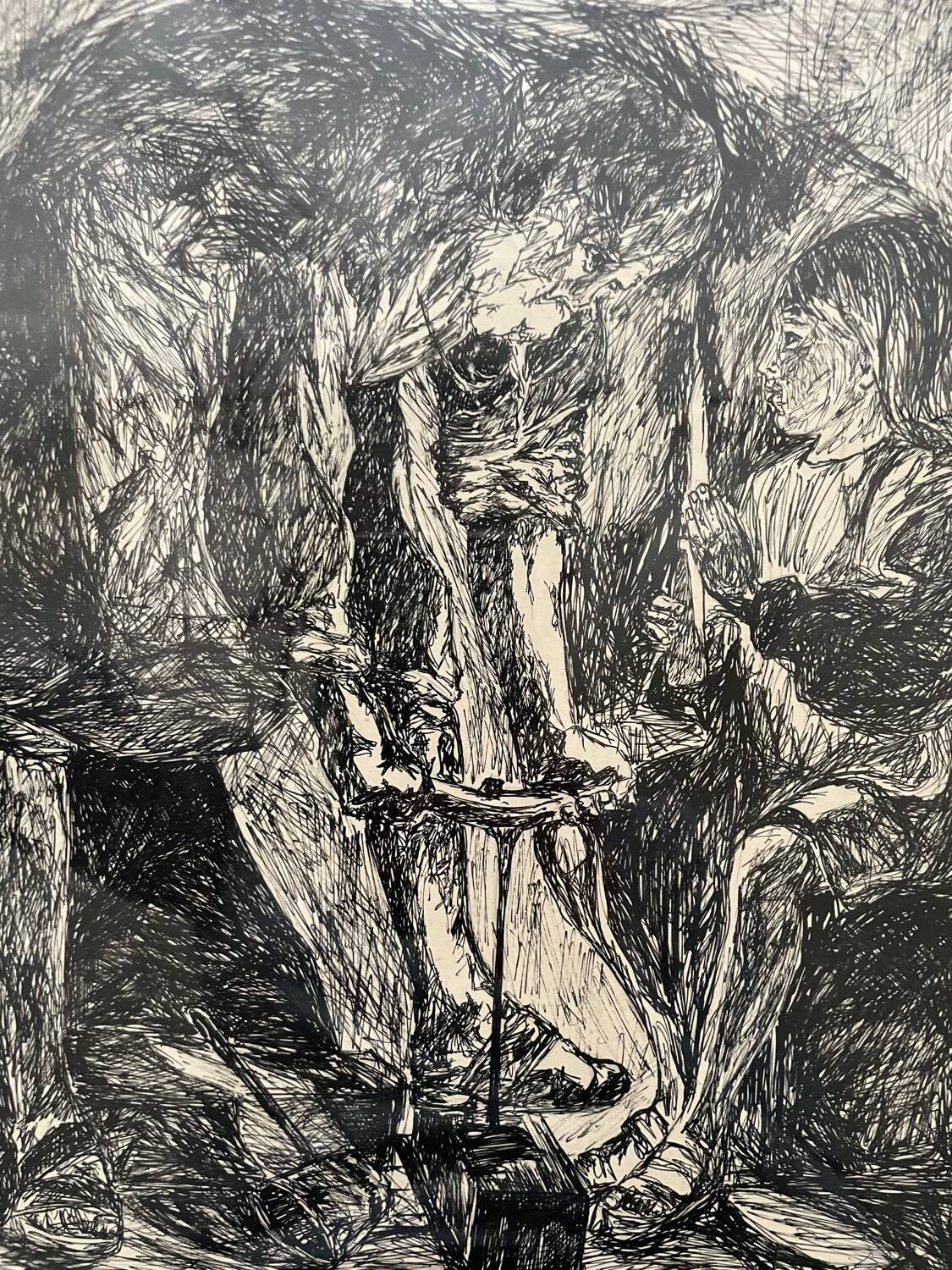 20th century Indian ink painting