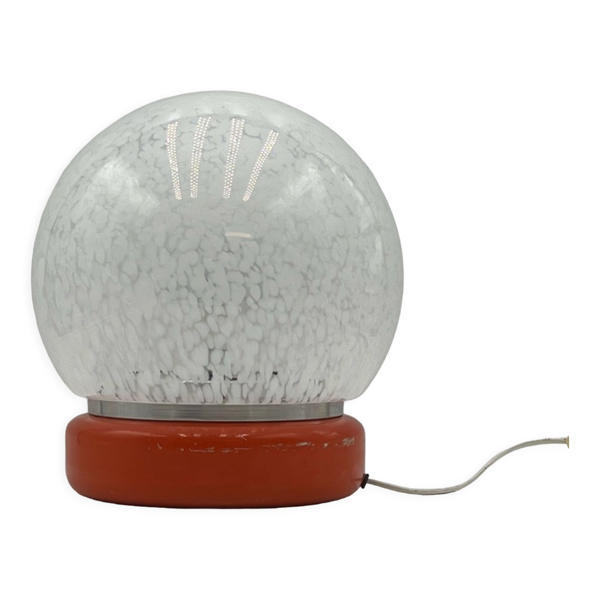 Murano glass space age orange lamp, 70s