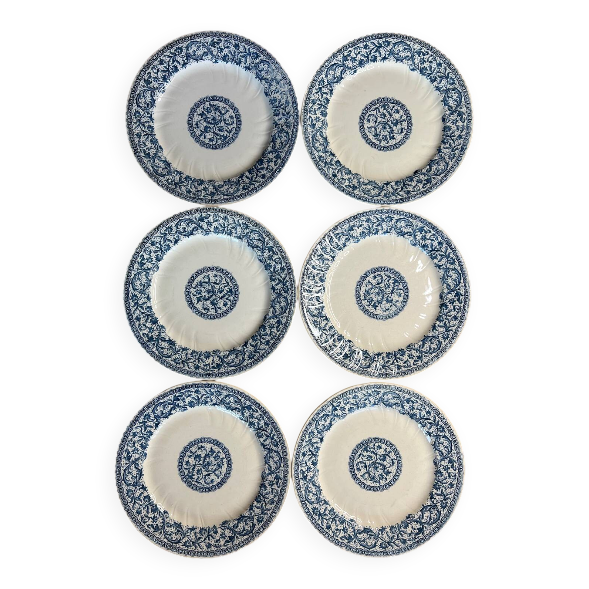 6 Gien Garland plates