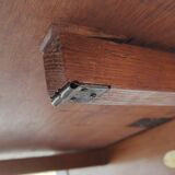 Refectory table with flaps in solid oak