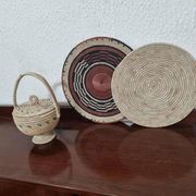 Set of 3 Woven African Baskets – Fulani Mbeedu from Cameroon