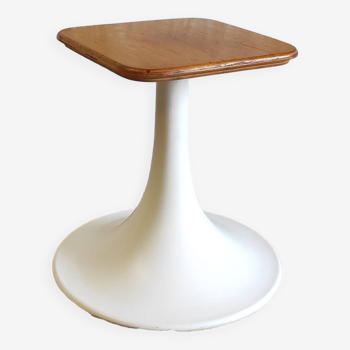 Tulip foot stool and wooden seat - 1970s