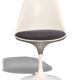 Eero Saarinen Tulip chair Knoll, aluminium base, blue cushion