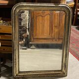 Patinated wooden mirror, 90x68 cm