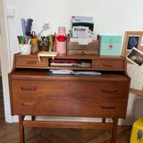 Bureau secrétaire vintage par Arne Wahl Iversen, Danemark