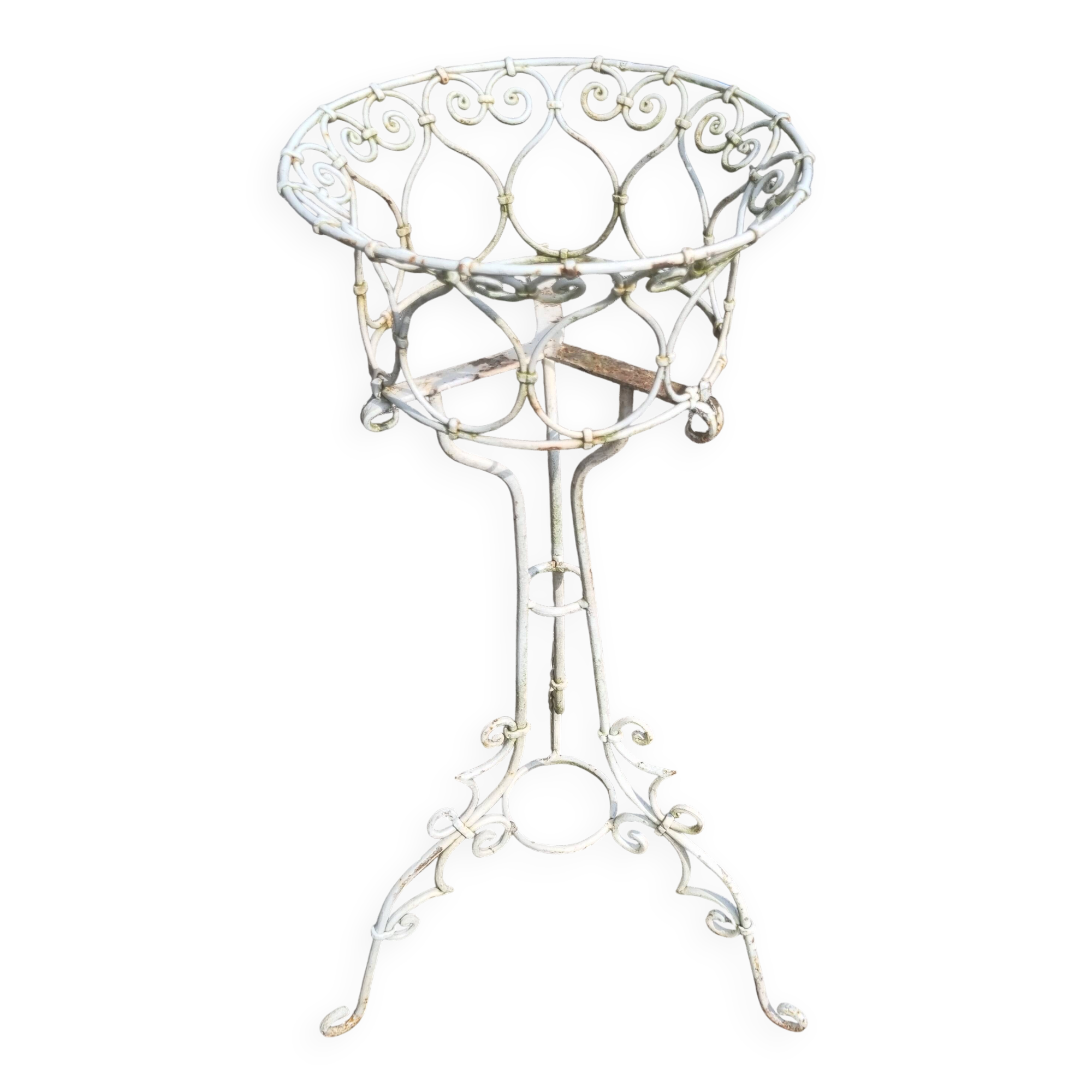 Old wrought iron planter