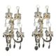 Large Maria Teresa Crystal Sconces Set of 2 1970’s