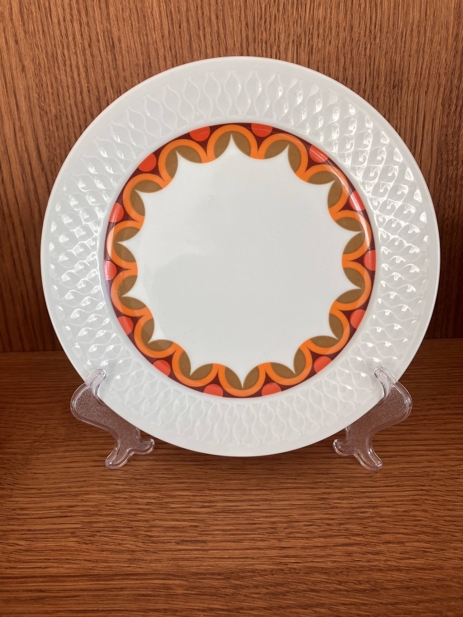 11 dessert plates in porcelain Space Age Schirnding Bavaria