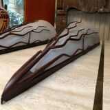 Vintage wrought iron design wall lights with glass paste