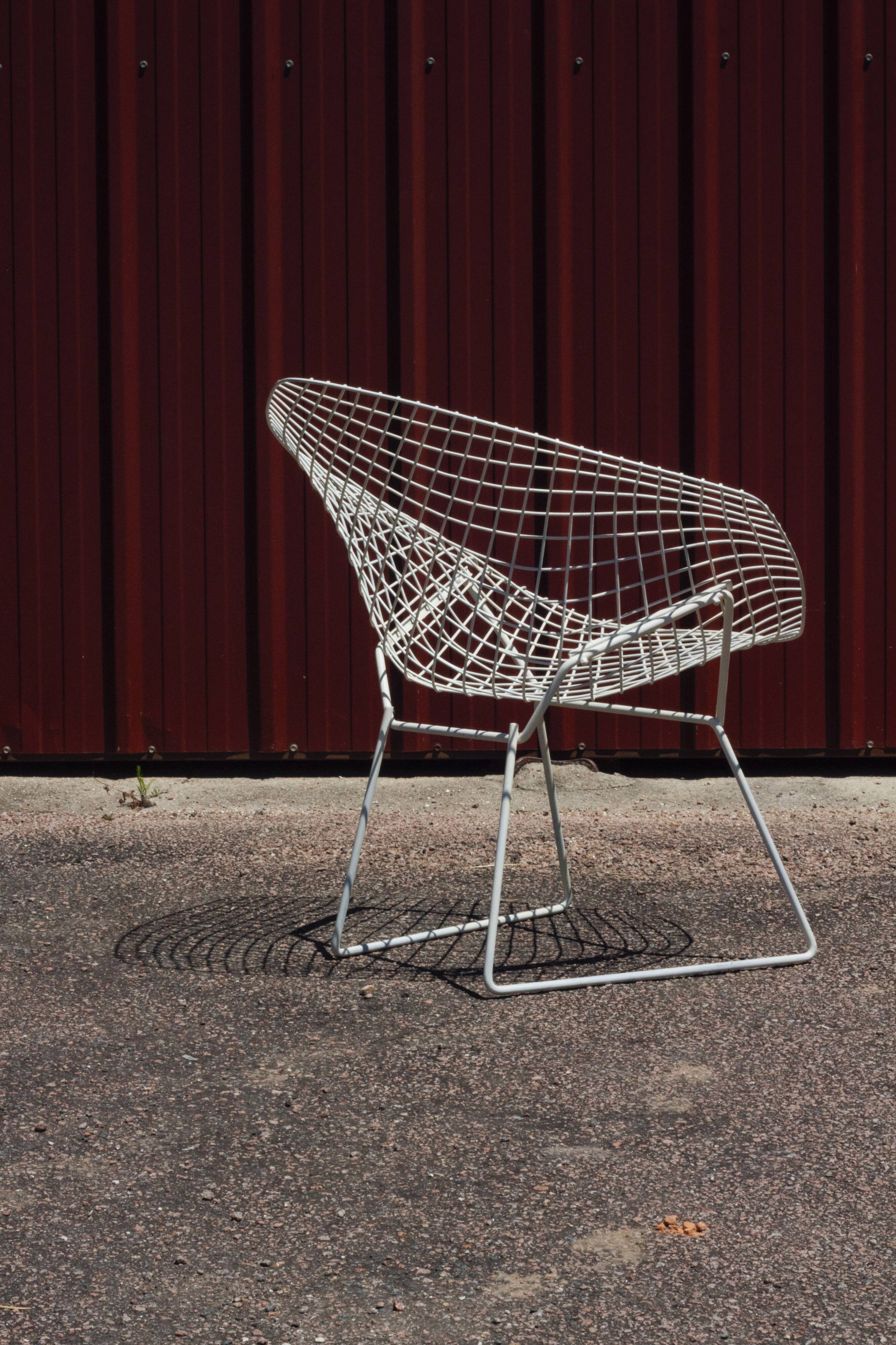 Fauteuil Diamond Chair blanc, Harry Bertoia, 1960