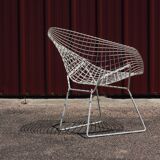 Fauteuil Diamond Chair blanc, Harry Bertoia, 1960