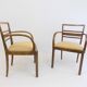 Set of 2 Art Deco chairs in birch burl