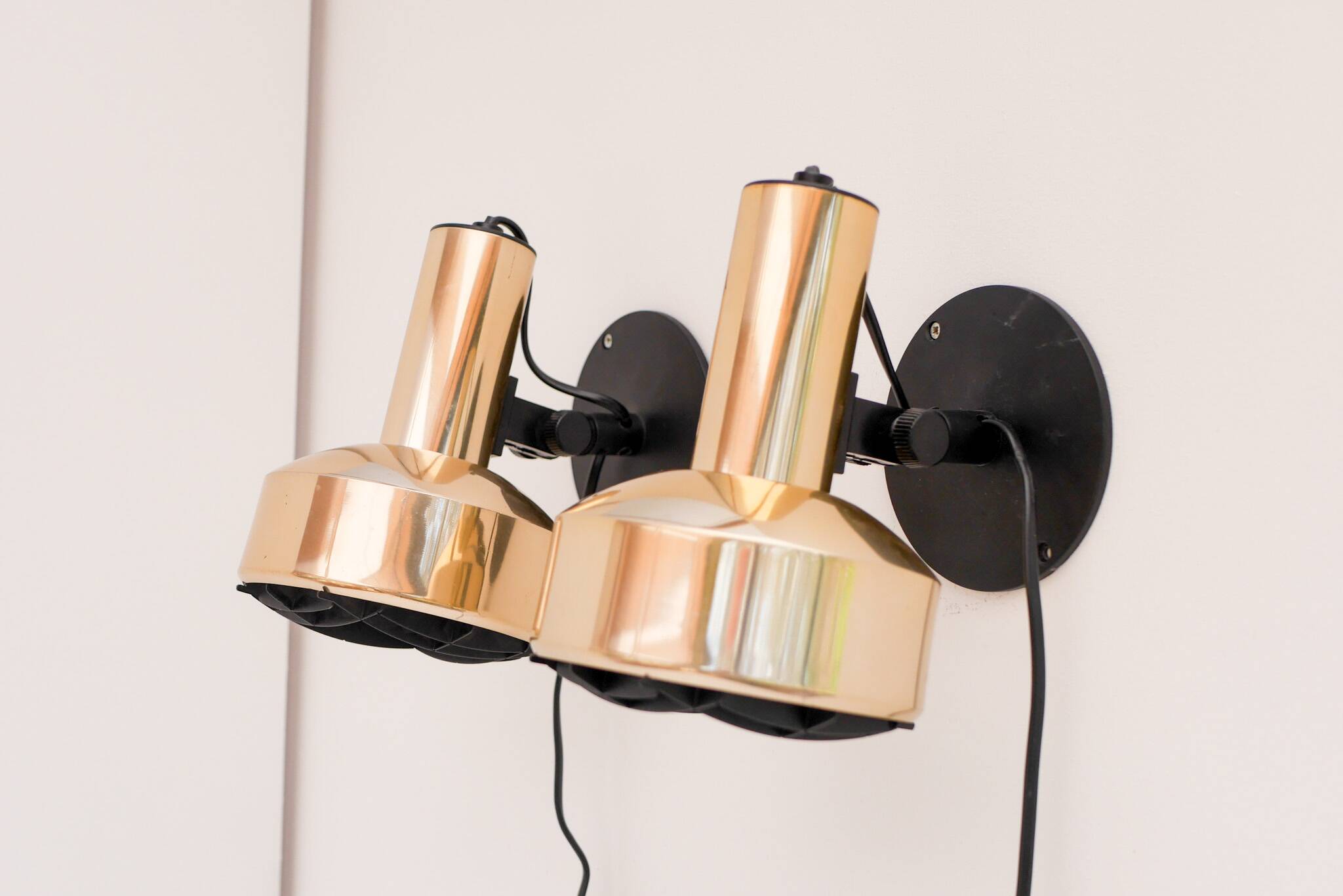 Vintage IKEA Golden wall Sconces, Swedish modern design