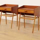 Ensemble de tables de chevet vintage danoises | Teck et chêne | Vintage