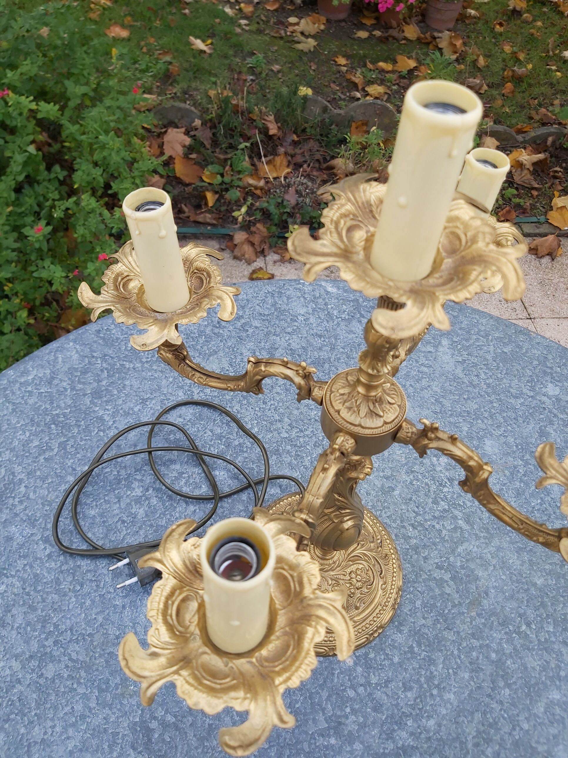 Bronze chandelier 5 fires