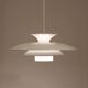 Vintage white Danish design hanging lamp