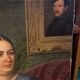 Oil painting on canvas, portrait. Biedermaier artist