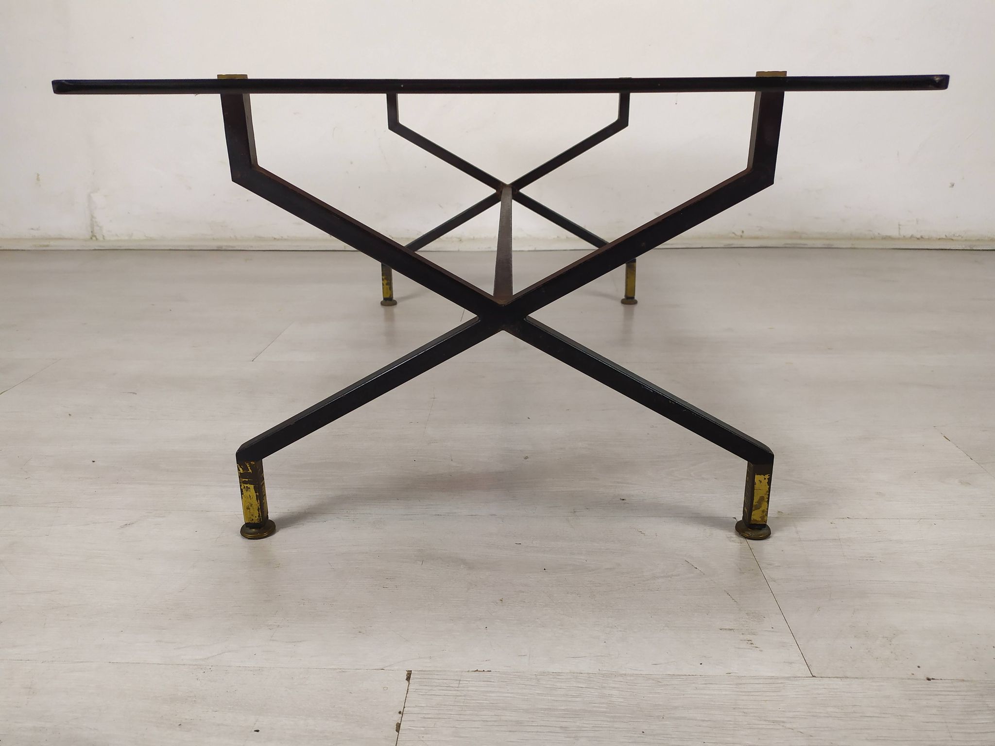 Table basse vintage verre